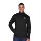 Devon & Jones® Men's Newbury Mélange Fleece Quarter-Zip Pullover, Black Heather