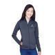 Devon & Jones® Women's Newbury Colorblock Mélange Fleece Full-Zip Jacket, Navy/Navy Heather